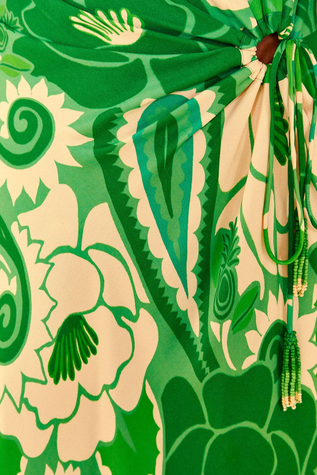 Robe midi Tropical Groove - Vert
