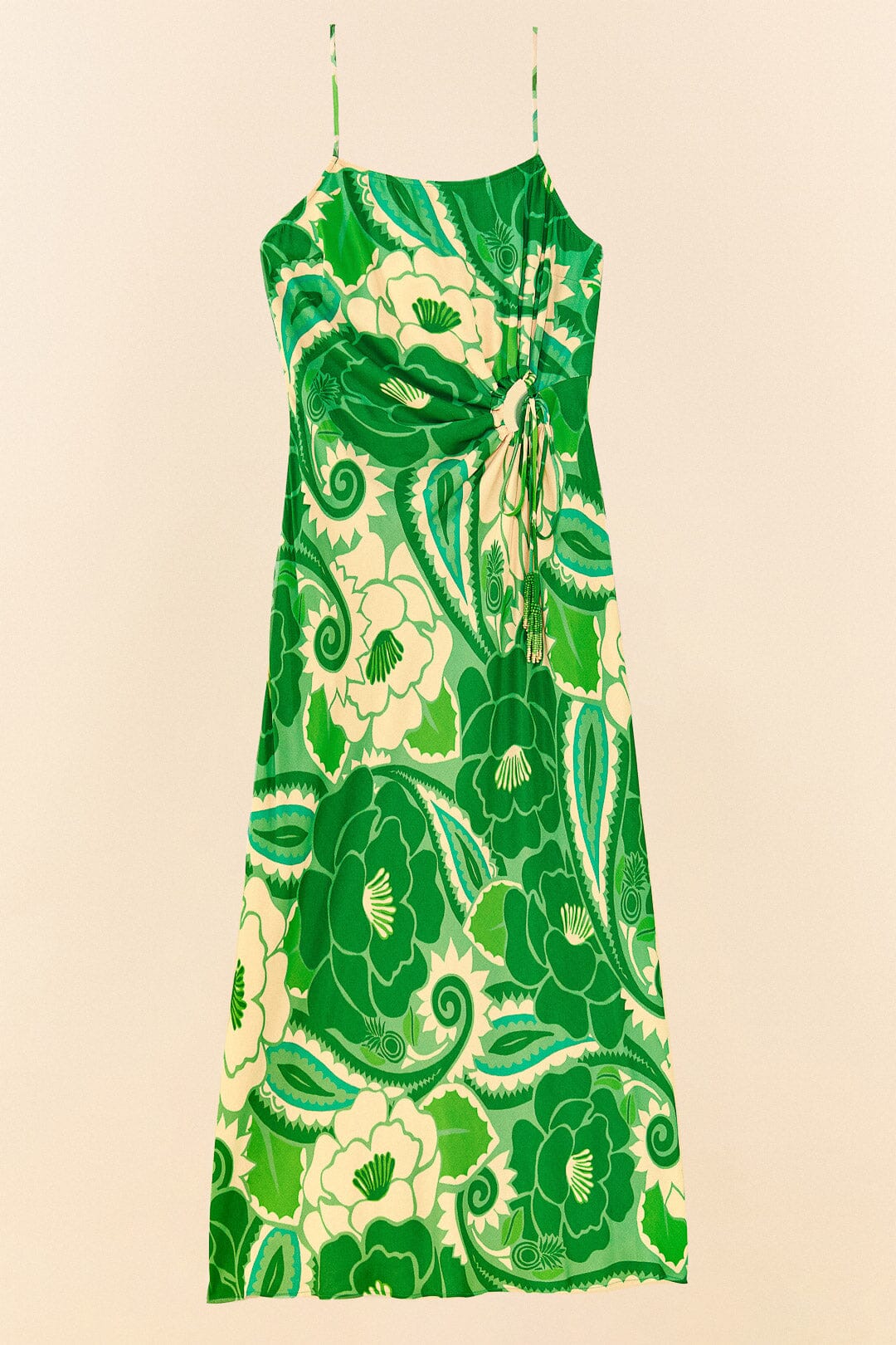 Robe midi Tropical Groove - Vert