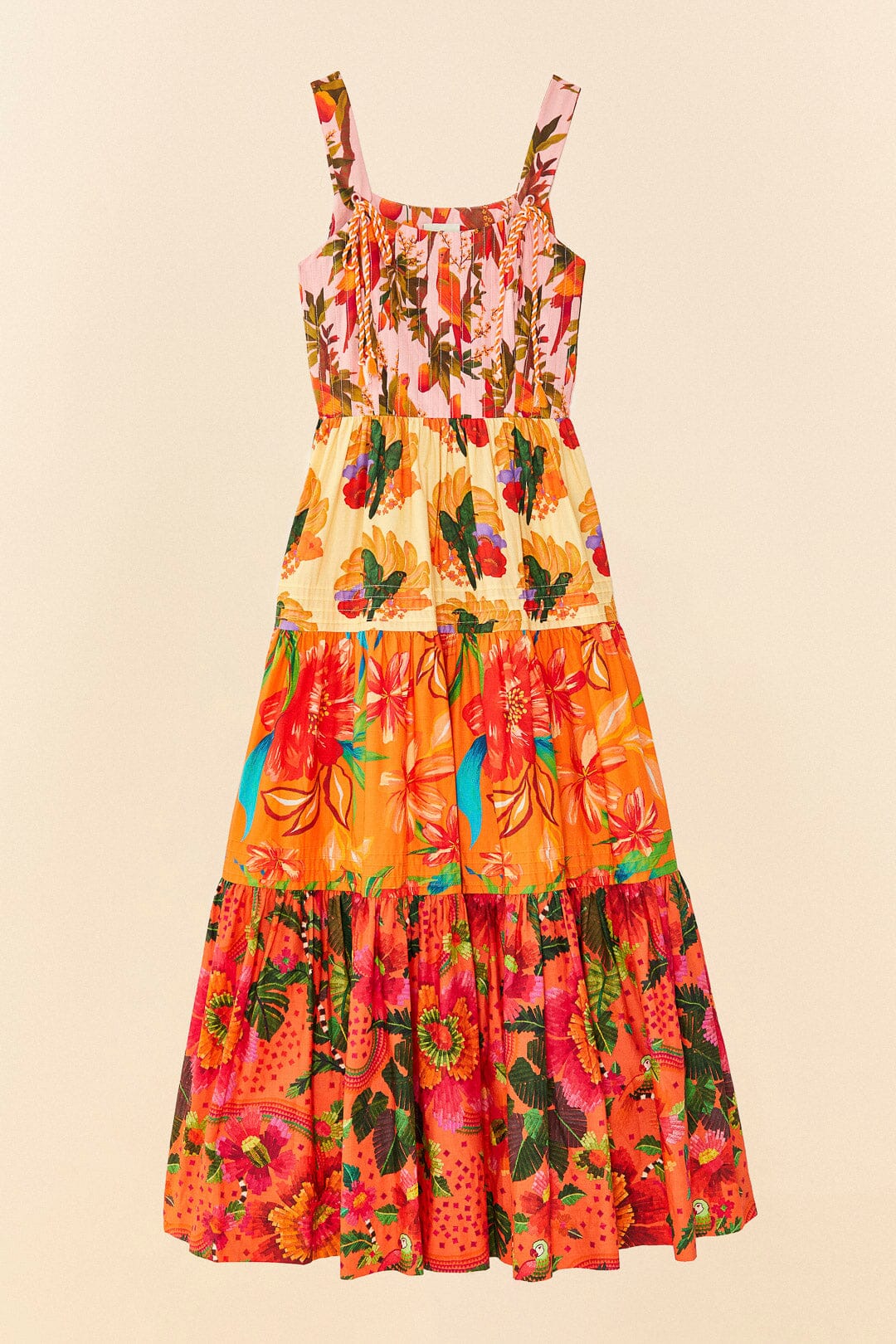 Robe longue Warm Prints en coton - Orange