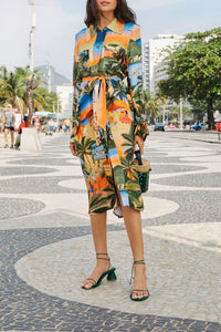 Robe midi Carioca - Multicolore