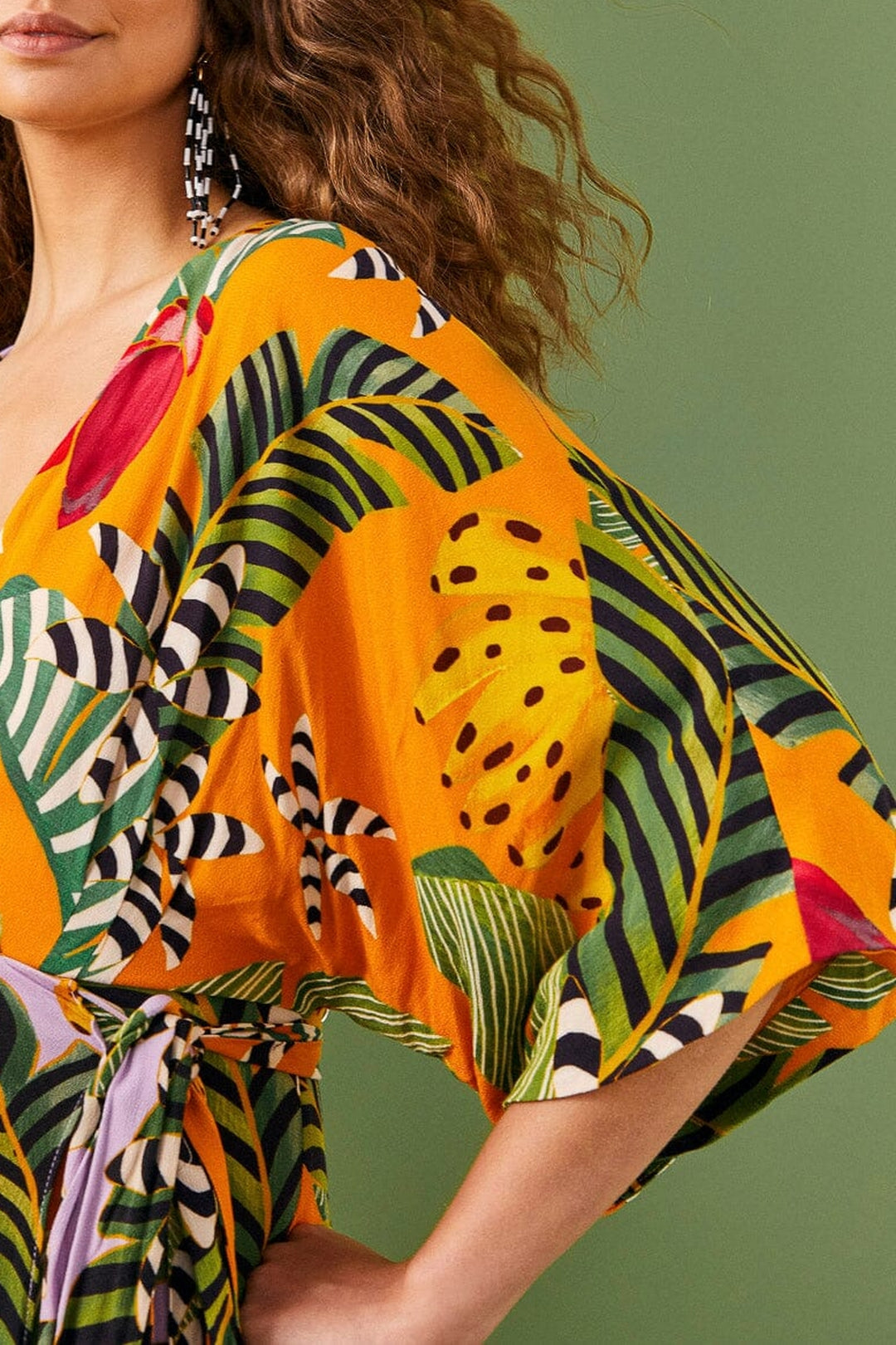 Robe longue portefeuille Bananas - Multicolore