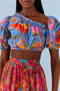 Blouse Party Macaw en coton - Multicolore