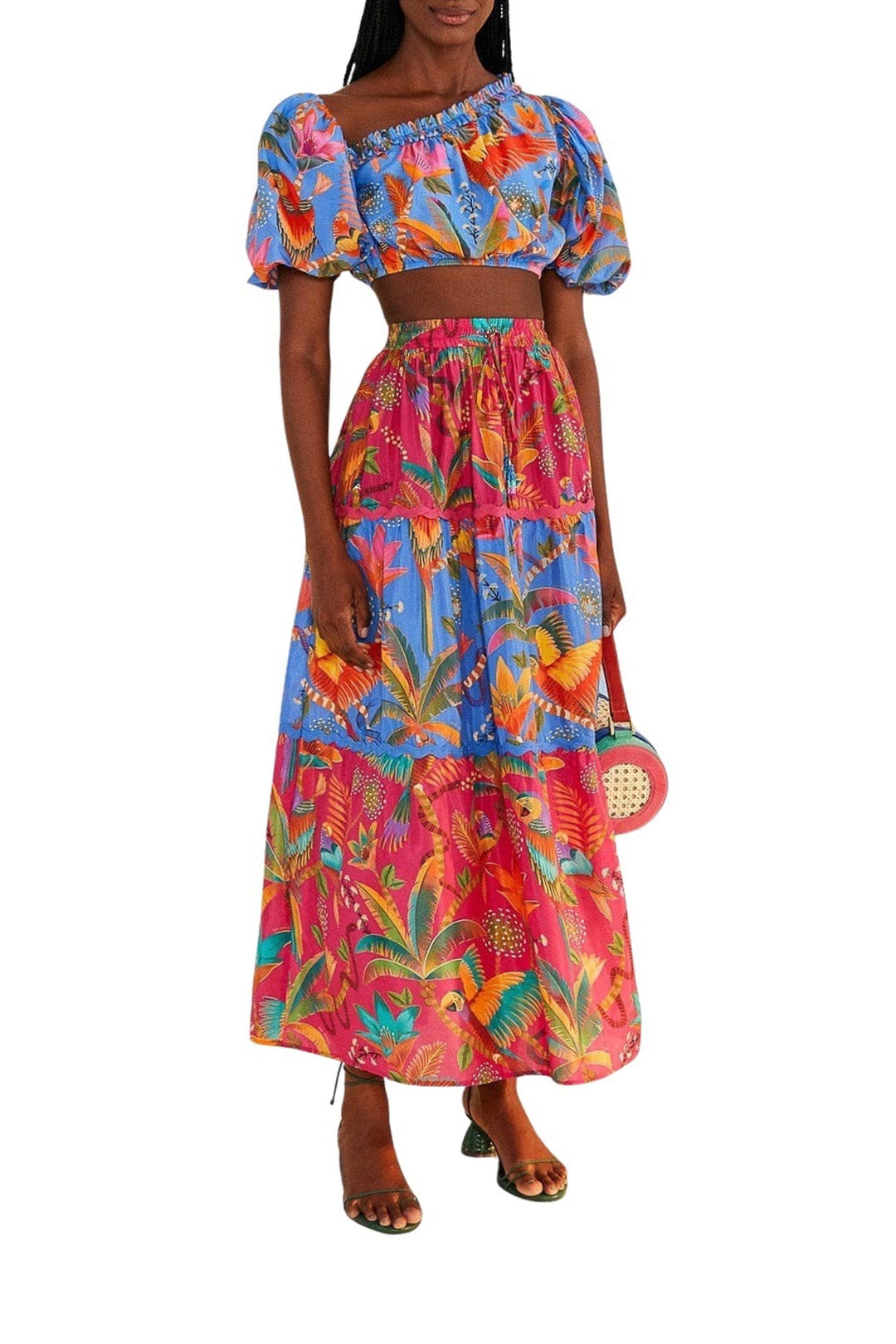 Blouse Party Macaw en coton - Multicolore
