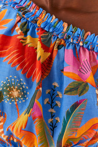 Blouse Party Macaw en coton - Multicolore