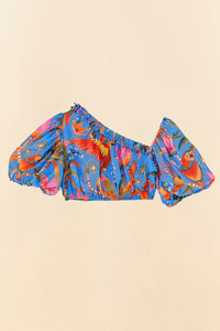 Blouse Party Macaw en coton - Multicolore