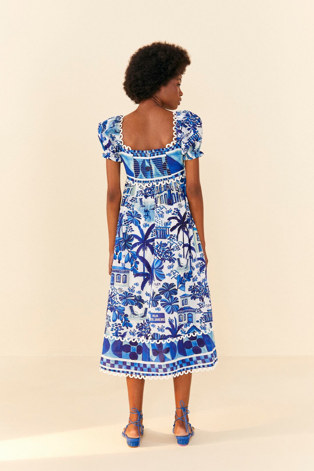Robe midi Rio Sweet en coton - Bleu