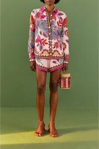 Chemise Macaw en lin - Rose