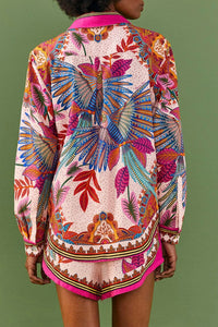 Chemise Macaw en lin - Rose