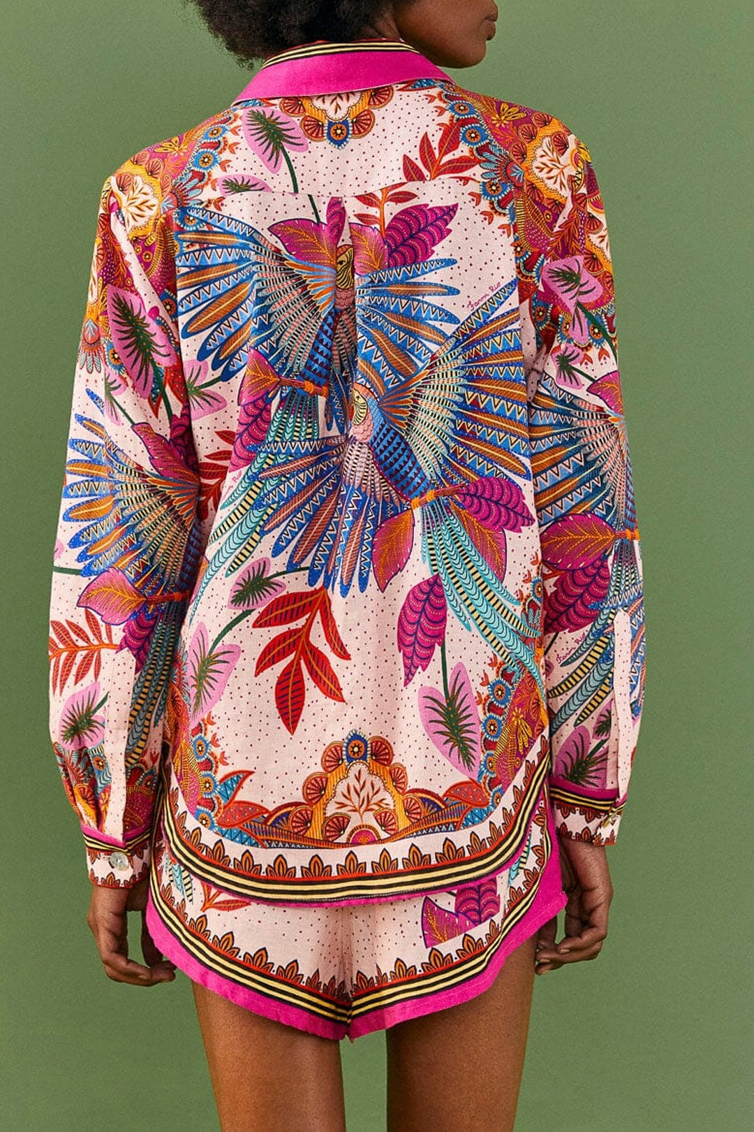 Chemise Macaw en lin - Rose