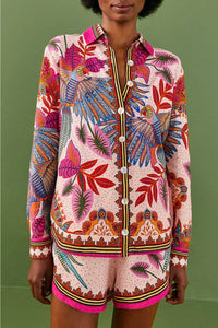 Chemise Macaw en lin - Rose