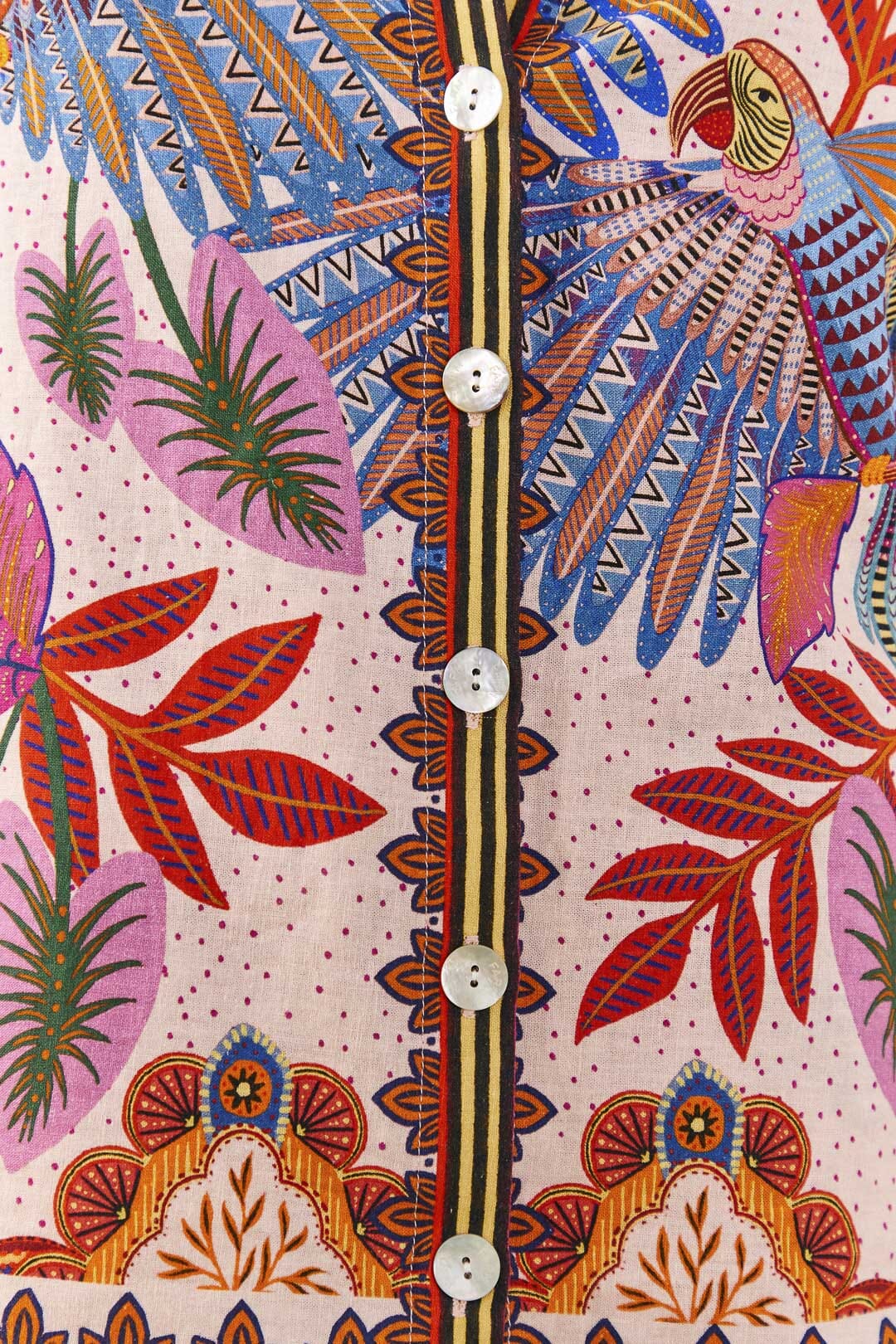 Chemise Macaw en lin - Rose