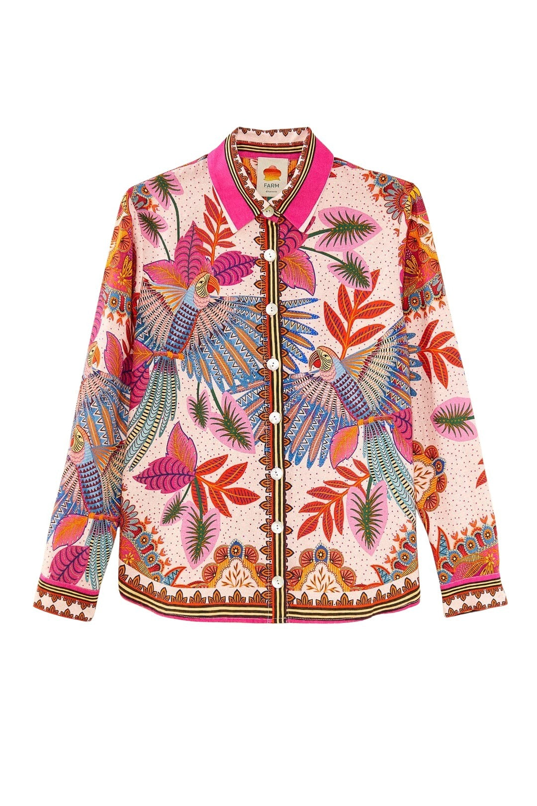 Chemise Macaw en lin - Rose