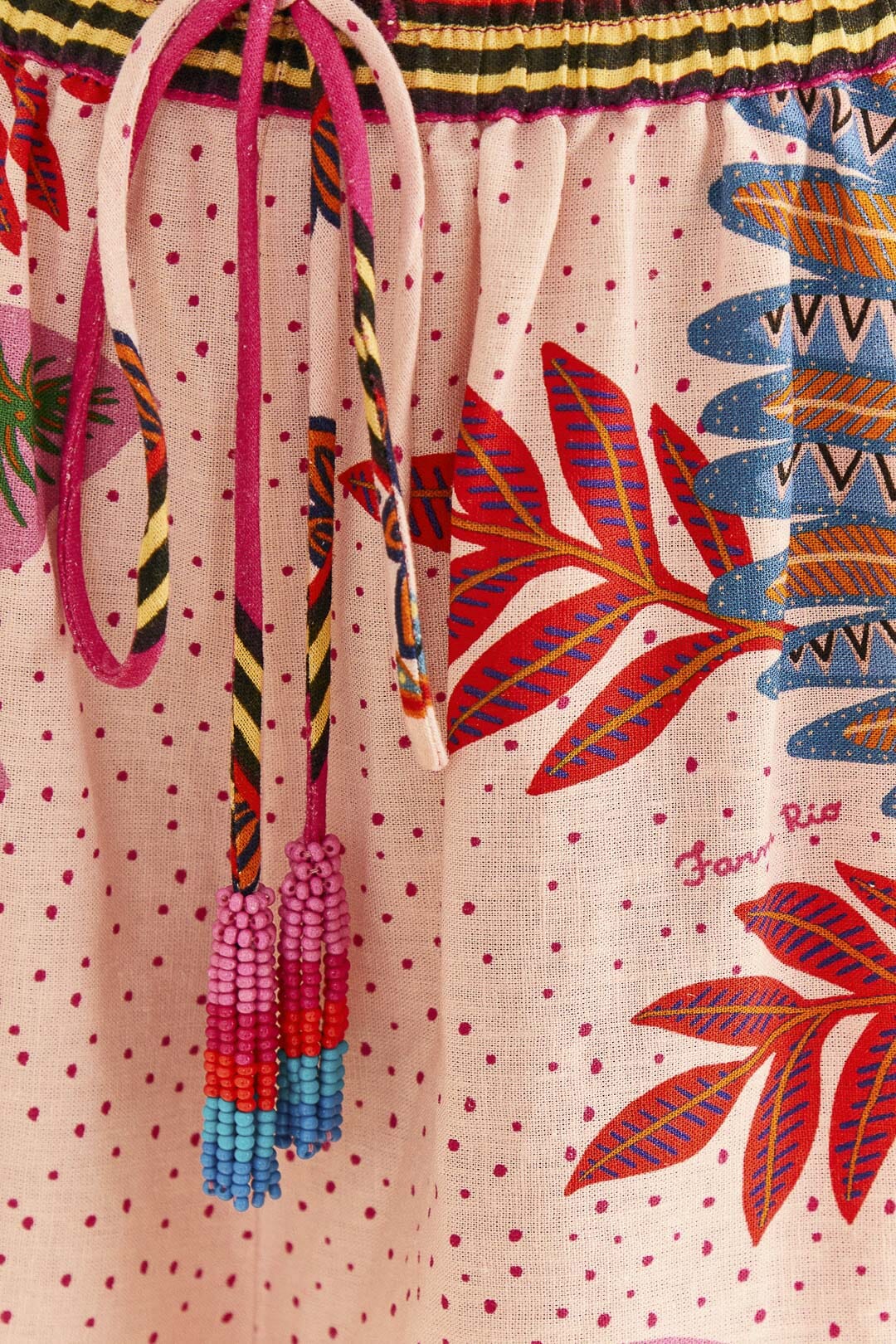 Short Macaw Scarf en lin - Rose