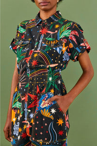 Combinaison Zodiac en toile en coton - Noir