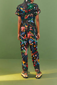 Combinaison Zodiac en toile en coton - Noir