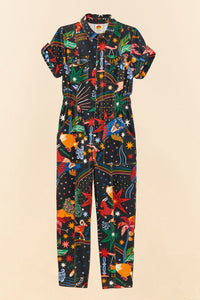 Combinaison Zodiac en toile en coton - Noir