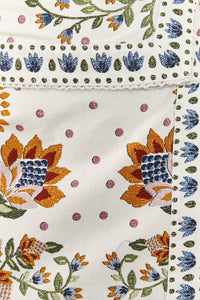 Jupe Summer Garden en coton - Blanc