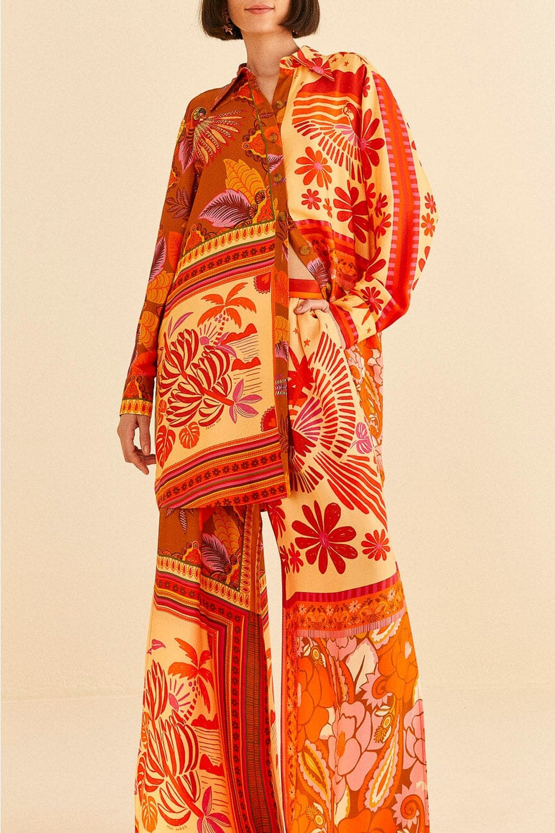 Pantalon Forest Mixed Scarves - Orange