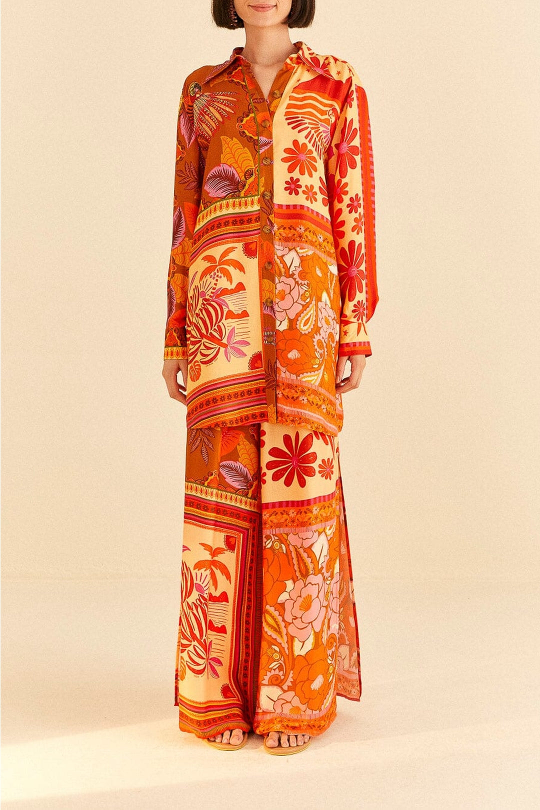 Pantalon Forest Mixed Scarves - Orange