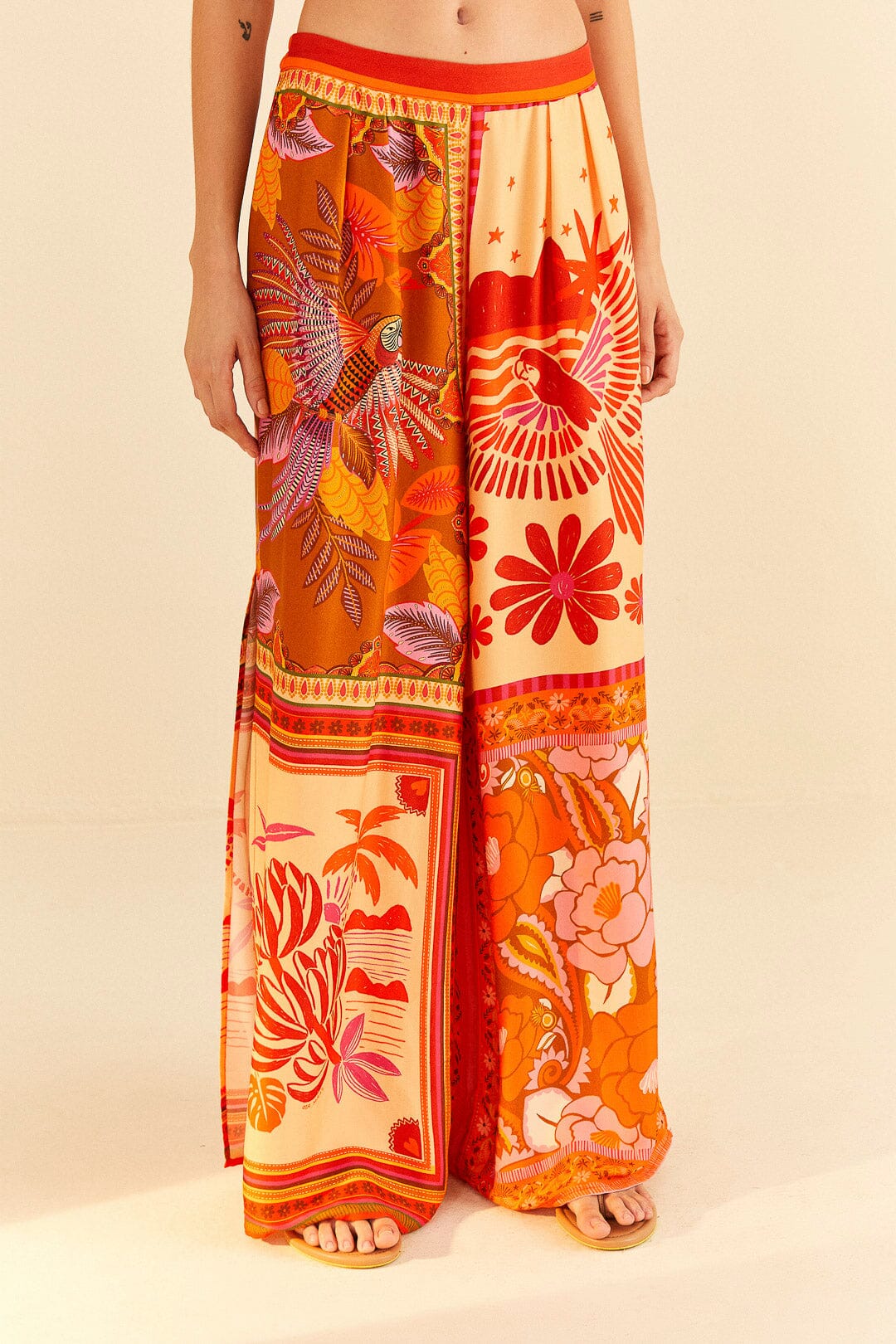 Pantalon Forest Mixed Scarves - Orange