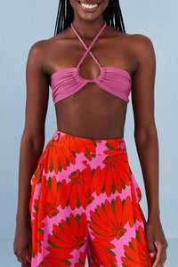 Top en maille - Rose