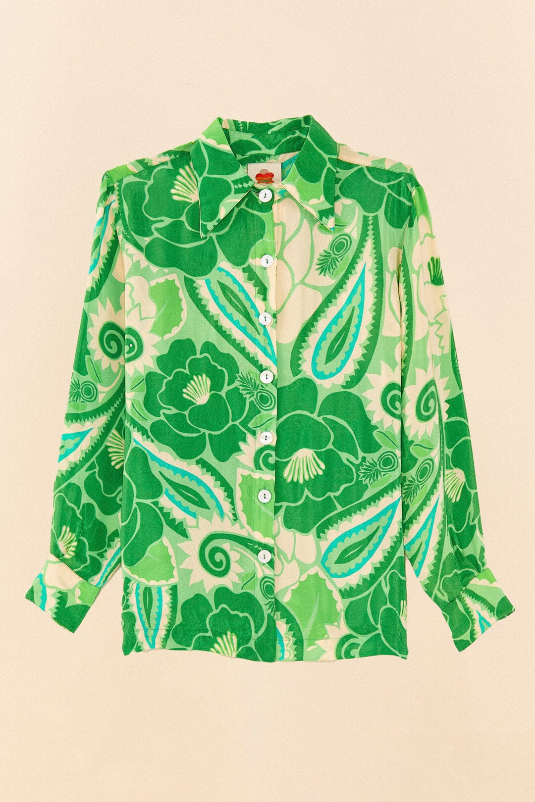 Chemise Tropicale à rayures - Vert