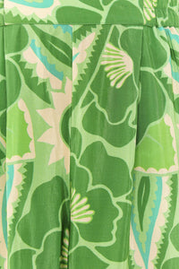 Pantalon Tropical à rayures - Vert