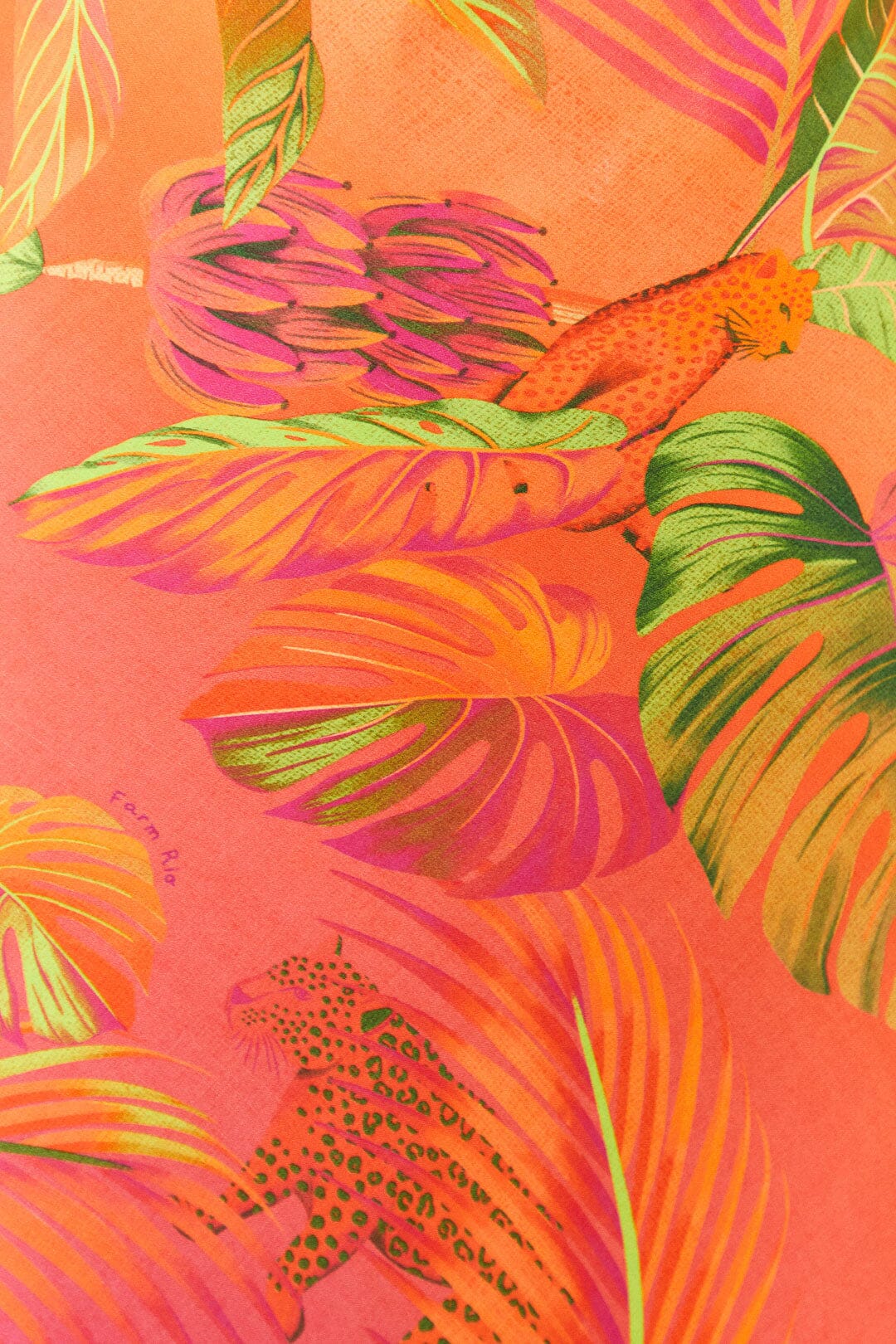 Robe longue asymétrique Ombre Forest - Orange
