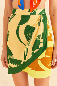 Mini jupe Toucans Arc-en-ciel - Multicolore