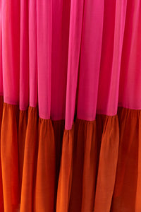 Robe longue Color Blocking - Multicolore