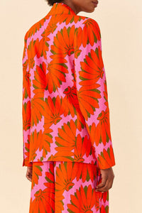 Blazer Copacabana en lin - Rose