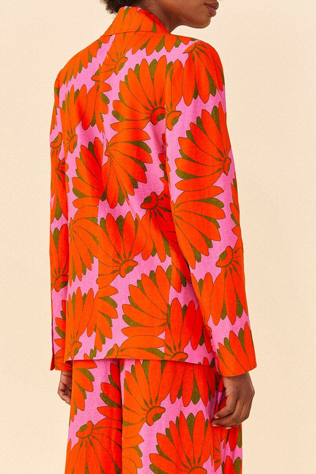 Blazer Copacabana en lin - Rose