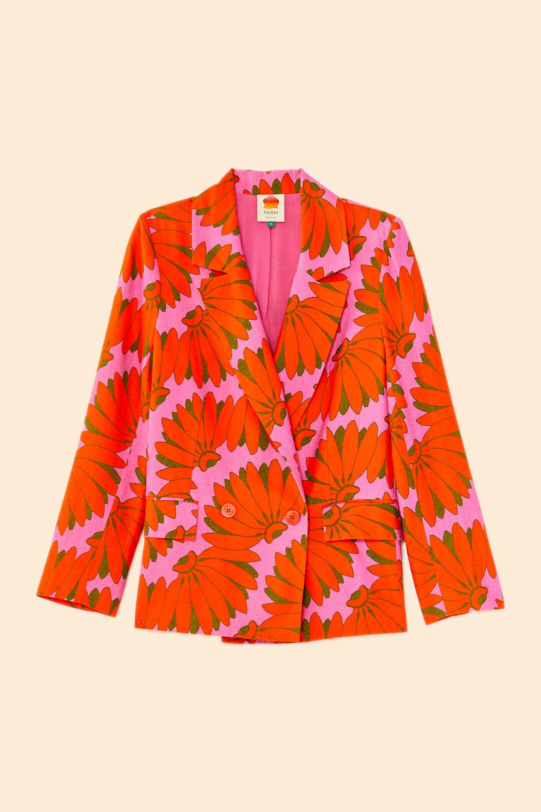 Blazer Copacabana en lin - Rose