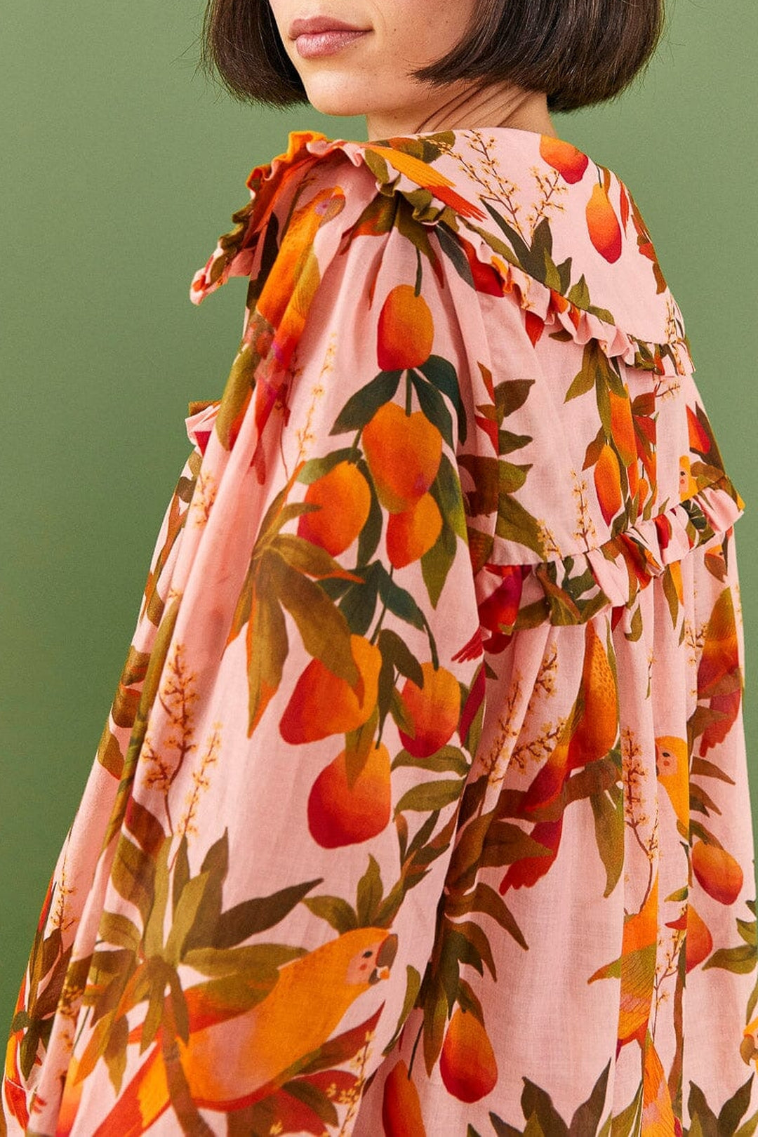 Blouse Mango Trees en coton - Rose