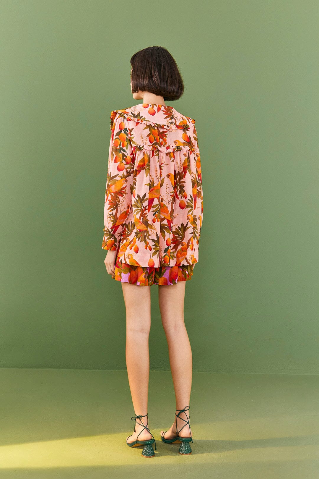 Blouse Mango Trees en coton - Rose