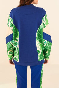 Sweat Tropical Groove en coton mélangé - Bleu