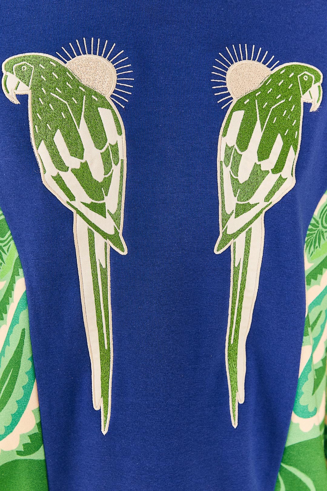 Sweat Tropical Groove en coton mélangé - Bleu