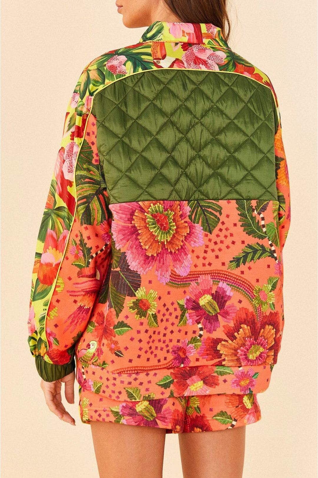 Sweat Jardin fleuri en coton mélangé - Multicolore