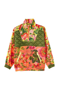 Sweat Jardin fleuri en coton mélangé - Multicolore