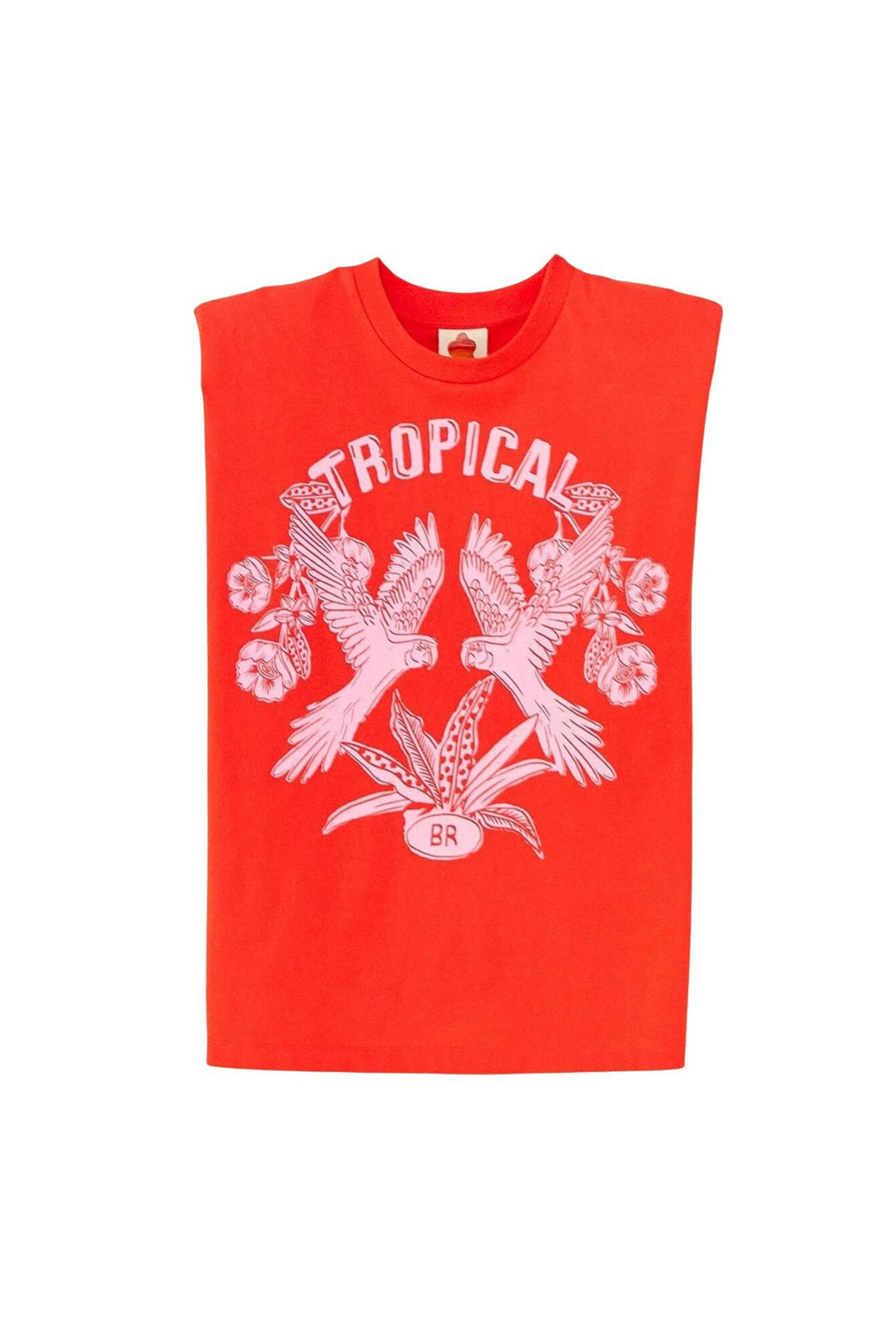 T-shirt Tropical en coton - Rouge