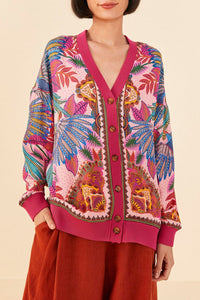 Cardigan Macaw Scarf - Rose