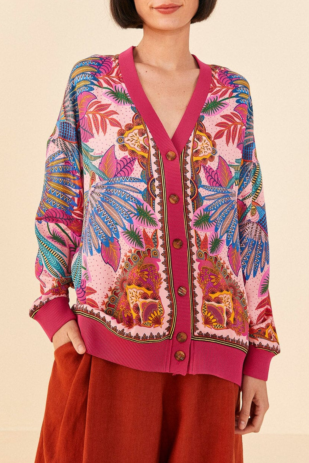 Cardigan Macaw Scarf - Rose