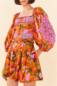 Short Mango Macaws en lin - Orange
