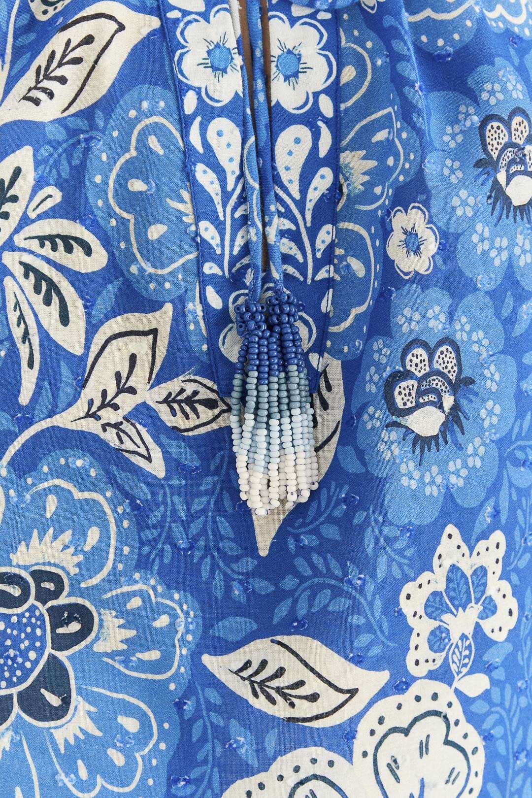 Blouse Full Of Flowers en coton - Bleu