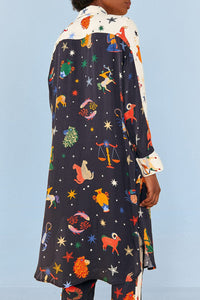 Robe midi nuisette Zodiac - Noir