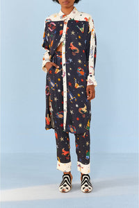 Robe midi nuisette Zodiac - Noir