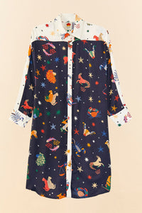 Robe midi nuisette Zodiac - Noir