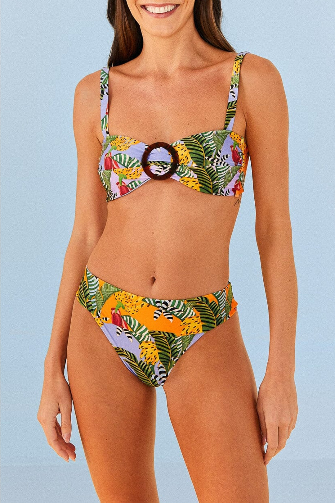 Haut de bikini Striped Bananas - Multicolore