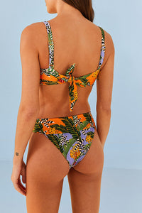 Haut de bikini Striped Bananas - Multicolore