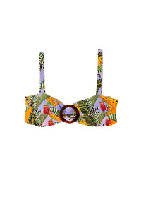 Haut de bikini Striped Bananas - Multicolore